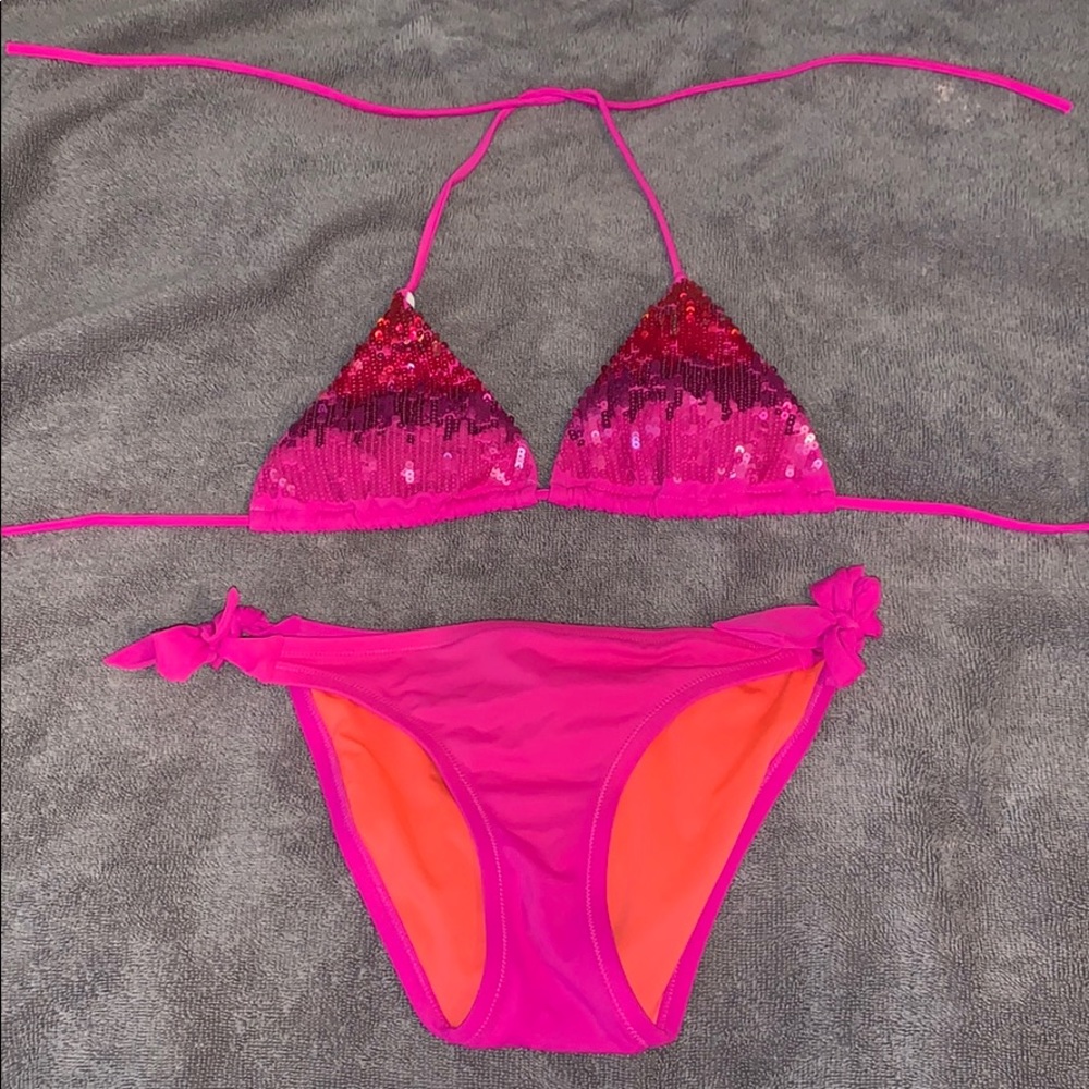 Victoria’s Secret Pink Ombré Sequin Bikini!